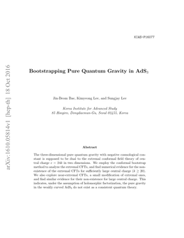 Bootstrapping Pure Quantum Gravity in Ads3
