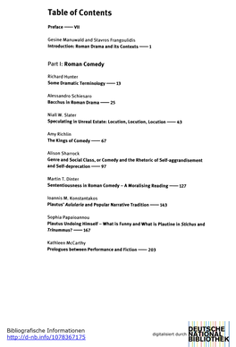 Table of Contents