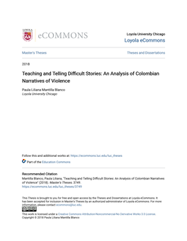 An Analysis of Colombian Narratives of Violence