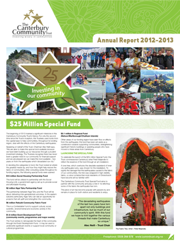 Annual Report 2012-2013 $25 Million Special Fund