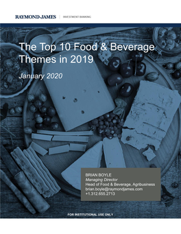 The Top 10 Food & Beverage Themes in 2019