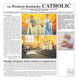 The Western Kentucky CATHOLIC Western Kentucky Catholic, 600 Locust Street, Owensboro, Kentucky 42301 Volume 36, Number 6, August, 2009 Fr