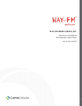 Way-Fm Media Group, Inc
