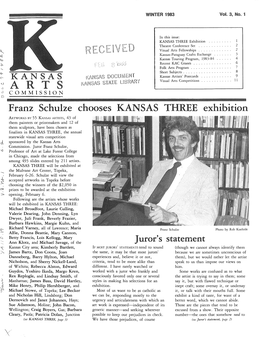 Franz Schulze Chooses KANSAS THREE Exhibition