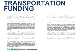 Futurelv: the Regional Plan LONG-RANGE TRANSPORTATION PLAN LONG-RANGE TRANSPORTATION PLAN