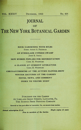 Journal the New York Botanical Garden