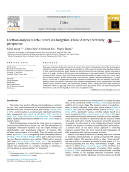 Location Analysis of Retail Stores in Changchun