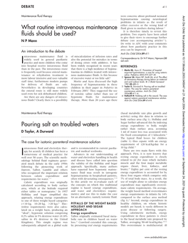 What Routine Intravenous Maintenance Fluids Should Be Used?