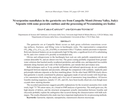 Ni-Serpentine Nanoflakes in the Garnierite Ore from Campello Monti