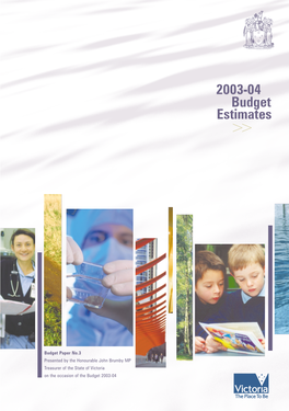 Budget Estimates 2003-04