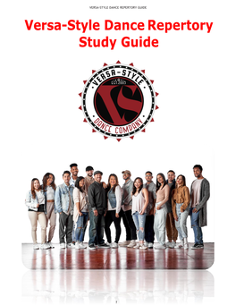 Versa-Style Dance Repertory Study Guide