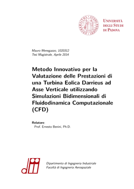 Metodo Innovativo Per La Valutazione Delle Prestazioni Di Una Turbina