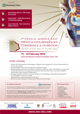 Day One, Sunday, 14 February 2010 Relevant to Audiologists & Speech Language Pathologists