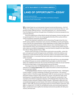 Land of Opportunity—Essay
