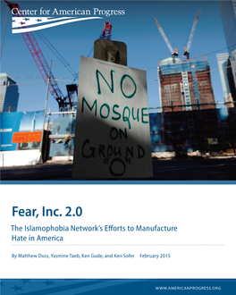 Center for American Progress | Fear, Inc. 2.0 Islamophobia in the United States Takes Many Shapes and Forms