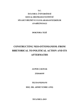 Constructing Neo-Ottomanism: from Rhetorical to Political Action and Its Aftermaths