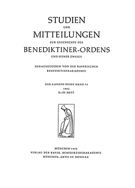 Mitteilungen Zur Geschichte Des Benediktiner-Ordens Und Seiner Zweige
