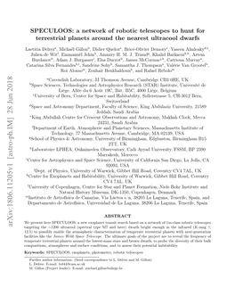 SPECULOOS: a Network of Robotic Telescopes to Hunt for Terrestrial Planets Around the Nearest Ultracool Dwarfs