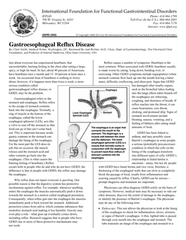 Gastroesophageal Reflux Disease (GERD)