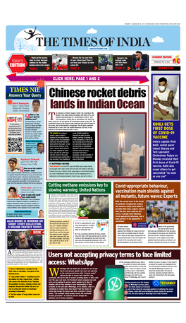 Chinese Rocket Debris Lands in Indian Ocean