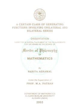 Mathematics 2003