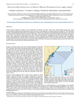 Tentative Reconstruction of Kenya's Marine Fisheries Catch, 1950–2010*