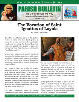 The Vocation of Saint Ignatius of Loyola by Javier Luis Gomez