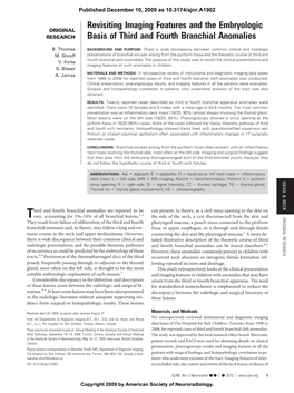 Revisiting Imaging Features and the Embryologic Basis of Third And