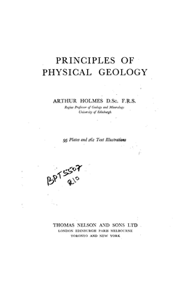 Principles of Physical Geology