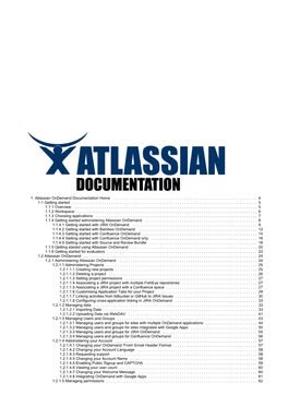 1. Atlassian Ondemand Documentation Home