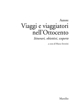 Viaggi E Viaggiatori Nell'ottocento