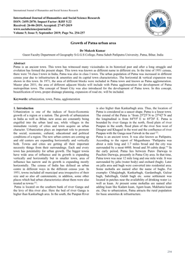 Growth of Patna Urban Area