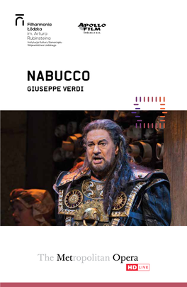 NABUCCO GIUSEPPE VERDI Dyrektor Naczelny Tomasz Bęben