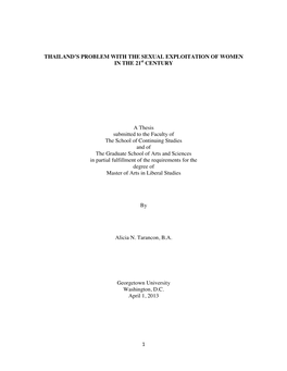 Thailand's Problem with the Sexual Exploitation of Women