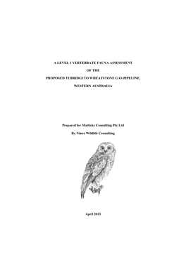 Vertebrate Fauna Assessment