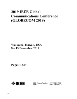 2019 IEEE Global Communications Conference (GLOBECOM 2019)