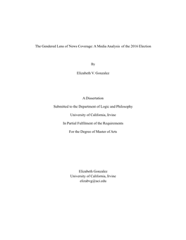 Elizabeth Gonzalez Master's Thesis