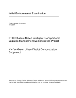 Initial Environmental Examination PRC: Shaanxi Green Intelligent