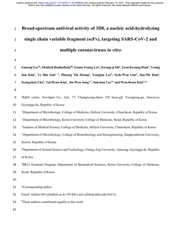 Broad-Spectrum Antiviral Activity of 3D8, a Nucleic Acid-Hydrolyzing