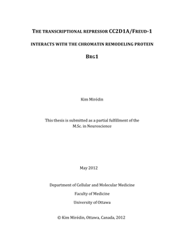 The Transcriptional Repressor Cc2d1a/Freud-1