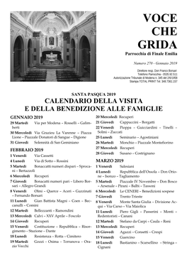 VOCE CHE GRIDA Parrocchia Di Finale Emilia