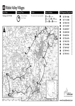 Ribble Valley Villages Start Point Distance/Time Terrain Key to Facilities GPS Waypoints (OS Grid Refs)