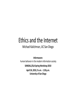 Internet Ethics