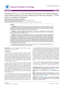 13, IL-17A, and Mast Cell Chymase Gene