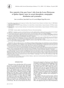 03 Van Der Made.Pmd 13 19/06/08, 8.23 14 Bollettino Della Società Paleontologica Italiana, 47 (1), 2008