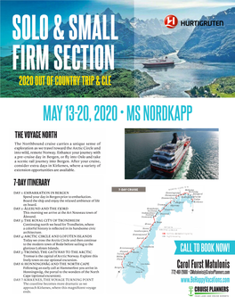 May 13-20, 2020 • Ms Nordkapp