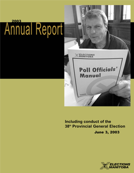 2003 Annual Report of the Chief Electoral Officer