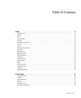 Table of Contents