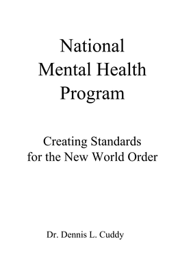 NATIONAL MENTAL HEALTH PROGRAM Planet