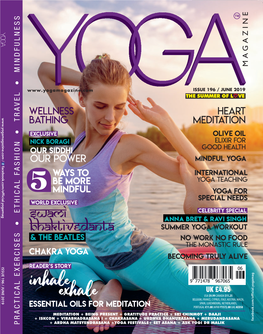 Dear YOGA Magazine Readers, Magazine YOGA Dear Editor (OUR SIDDHI) (OUR Lots of Love Lots Yogi Dr Malik Yogi Inspire One Another